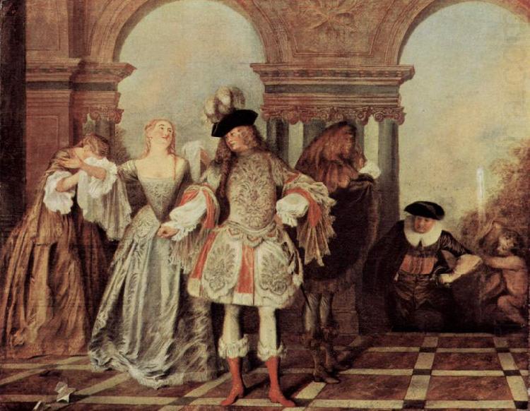 Franzosische Komodianten, Jean antoine Watteau